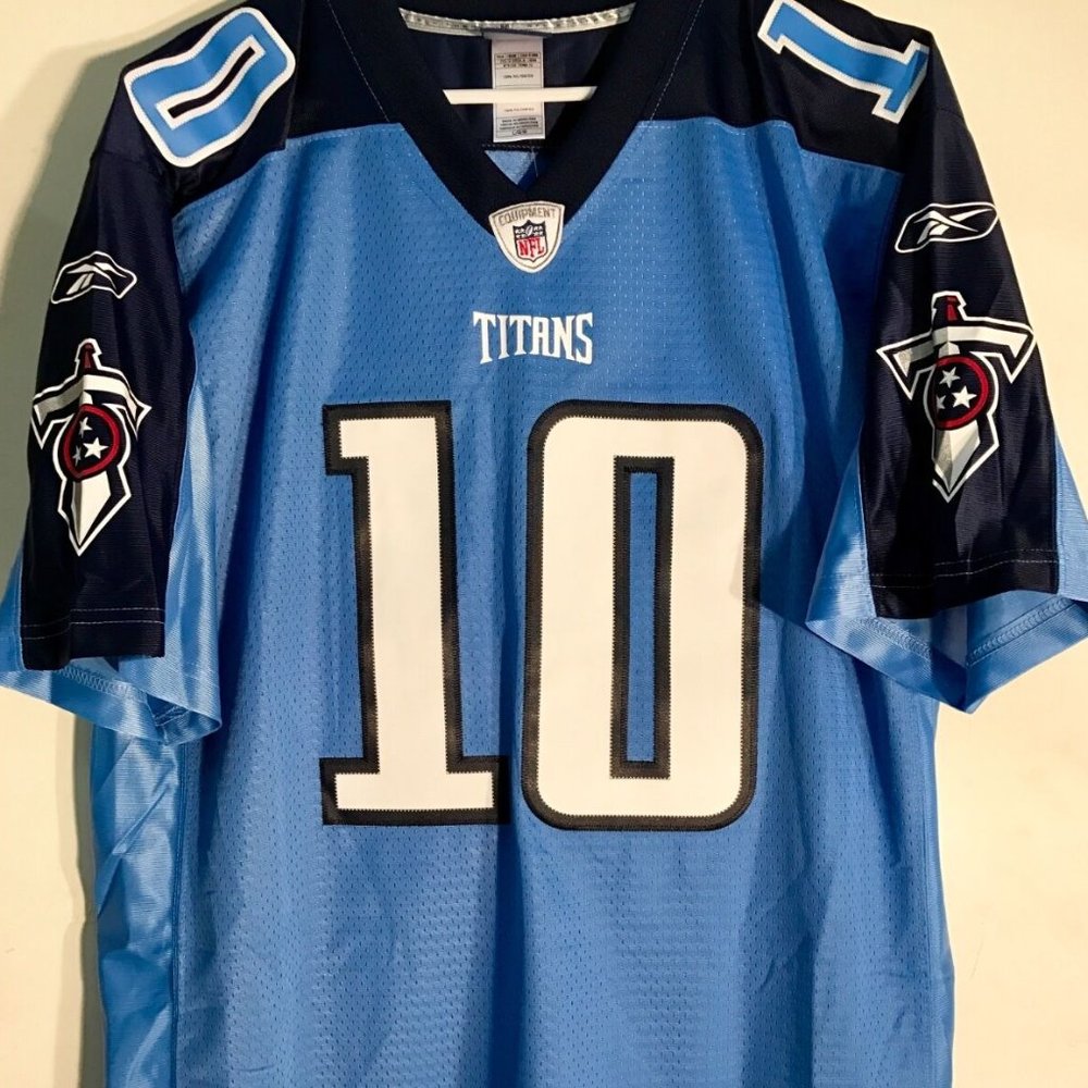 Reebok TENNESSEE TITANS JAKE LOCKER Men's Premier JERSEY Sz S,M,L,2XL New SEWN
